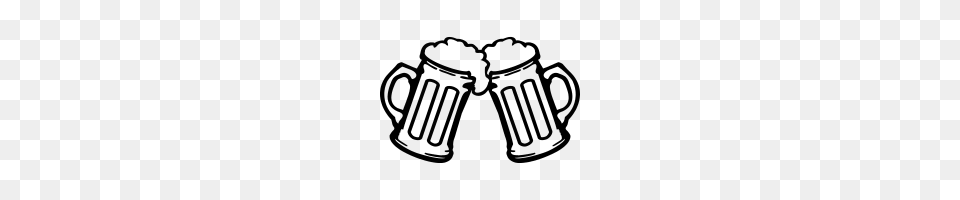 Cheers Beer Mug Clip Art, Gray Png