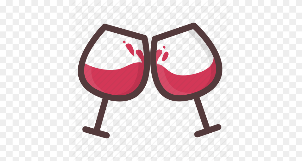 Cheers Date Night Drinking Love Party Romantic Wine Glass Icon, Accessories, Alcohol, Beverage, Glasses Free Png Download