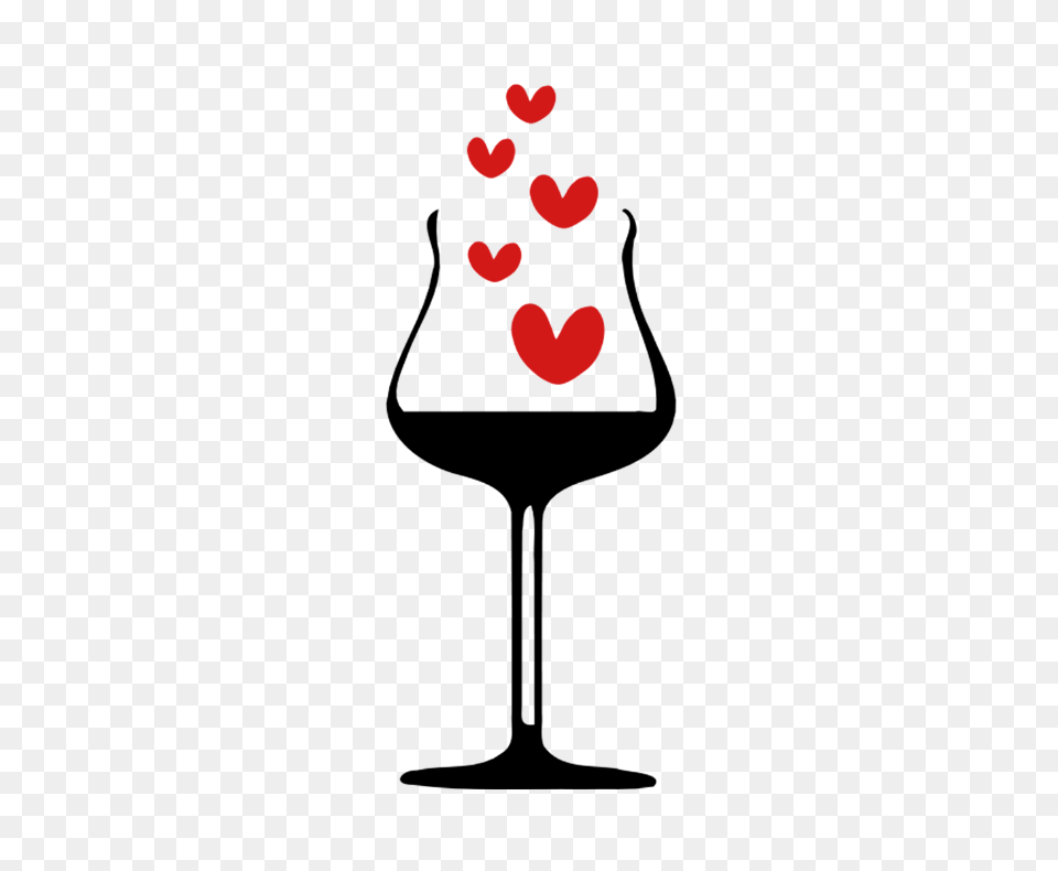 Cheers Hearts Wine Glass Standard Weight Wine Label, Heart Free Png