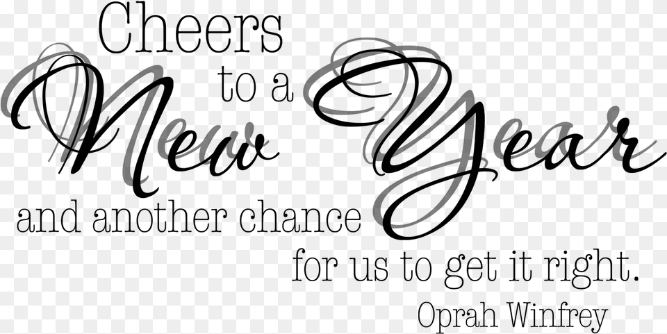 Cheers To The New Year Quote Word Art, Text Free Png Download