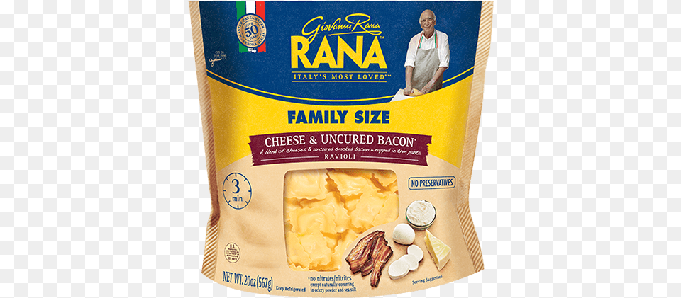 Cheese Amp Uncured Bacon Ravioli Giovanni Rana, Adult, Male, Man, Person Free Transparent Png