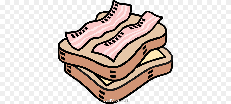 Cheese And Bacon Sandwich Royalty Vector Clip Art, Book, Food, Meat, Pork Free Png