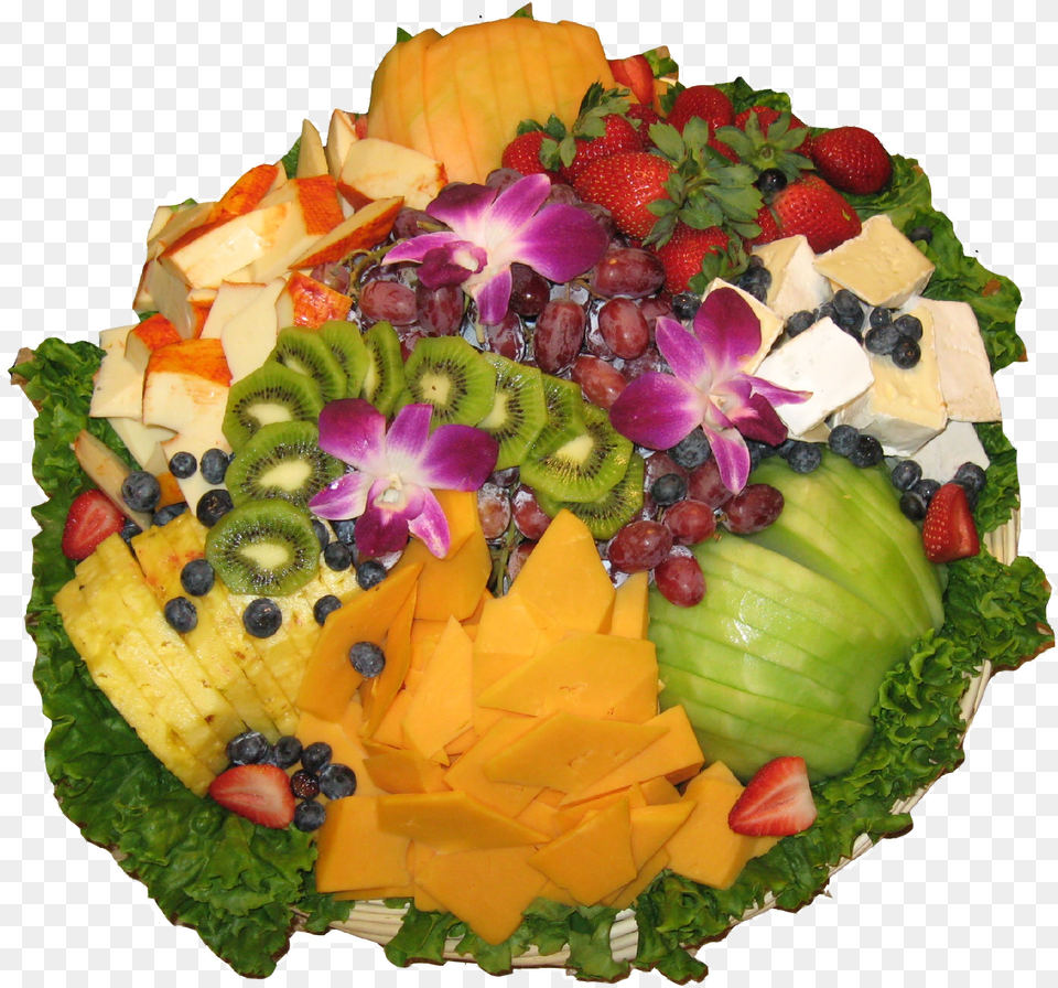 Cheese And Fruit Tray Clipped Rev Free Png Download
