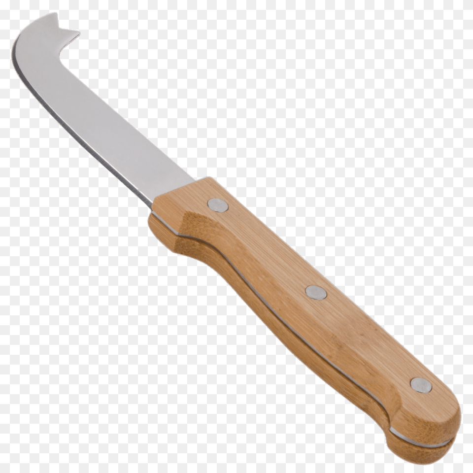 Cheese Knife Wooden Handle, Blade, Weapon, Cutlery, Dagger Free Png
