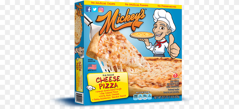 Cheese Pizza, Advertisement, Poster, Food, Person Free Png