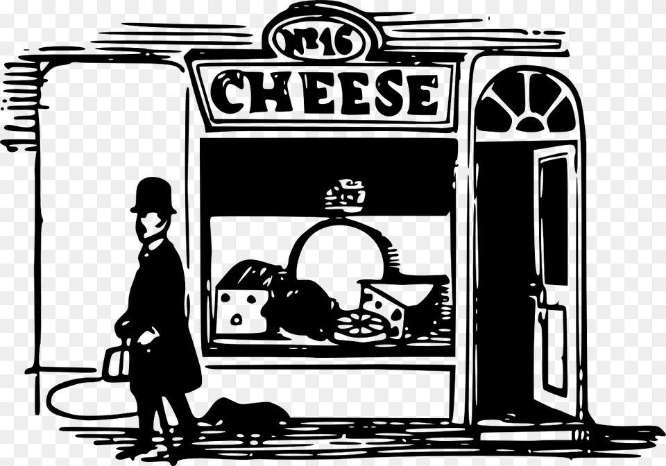Cheese Shop Jpg Cartoon, Gray Free Transparent Png