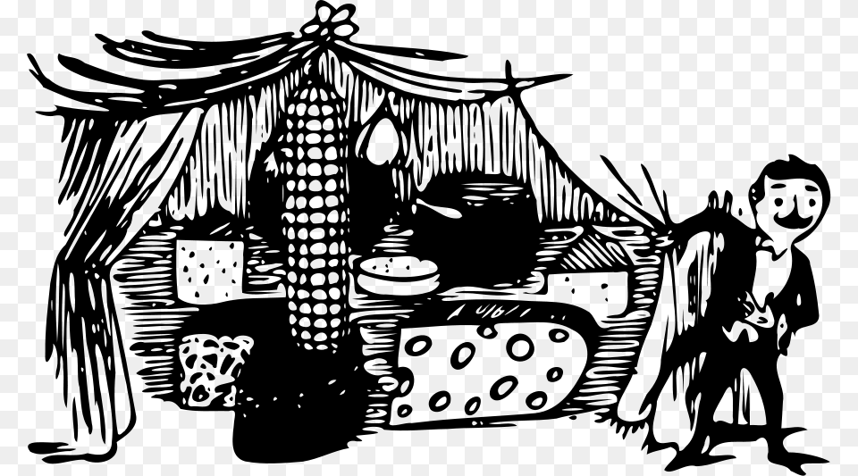 Cheese Tent Clip Art, Gray Free Png Download