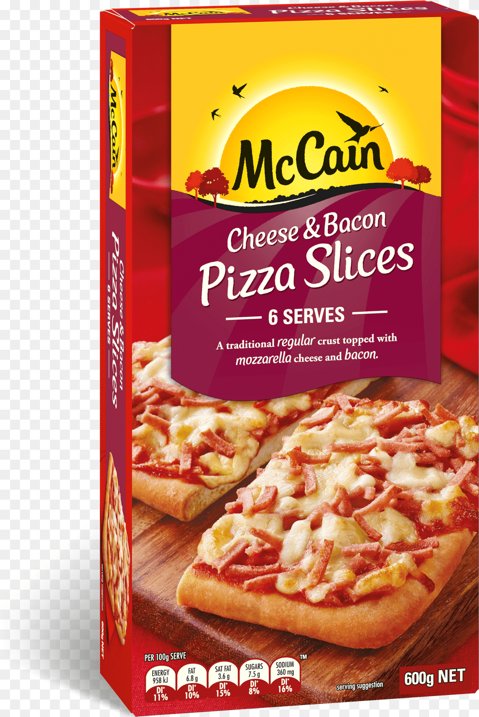 Cheese U0026 Bacon Pizza Slices 600g Mccain Ham And Pineapple Mccain Pizza Slices Free Png Download