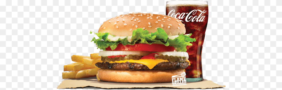 Cheese Value Meal Whopper Jr With Cheese, Burger, Food, Cup Free Png