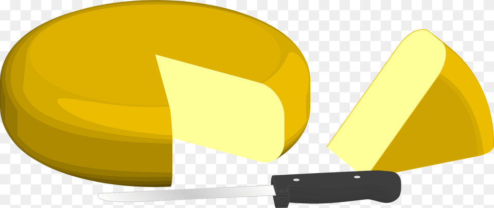 Cheese Wheel Wedge And Knife Clipart, Clothing, Hardhat, Helmet, Food Free Transparent Png