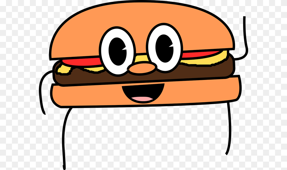 Cheeseburger Cartoon Burger Kartun, Food, Bulldozer, Machine Png Image