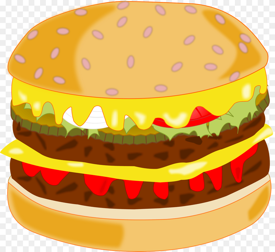 Cheeseburger Clipart, Birthday Cake, Burger, Cake, Cream Free Png