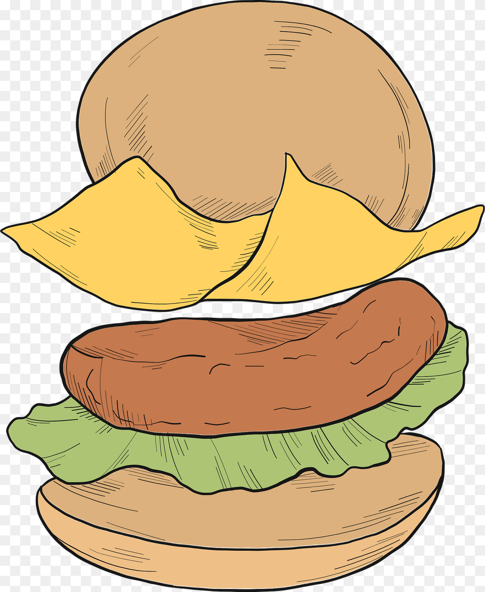 Cheeseburger Clipart, Burger, Food, Animal, Fish Png