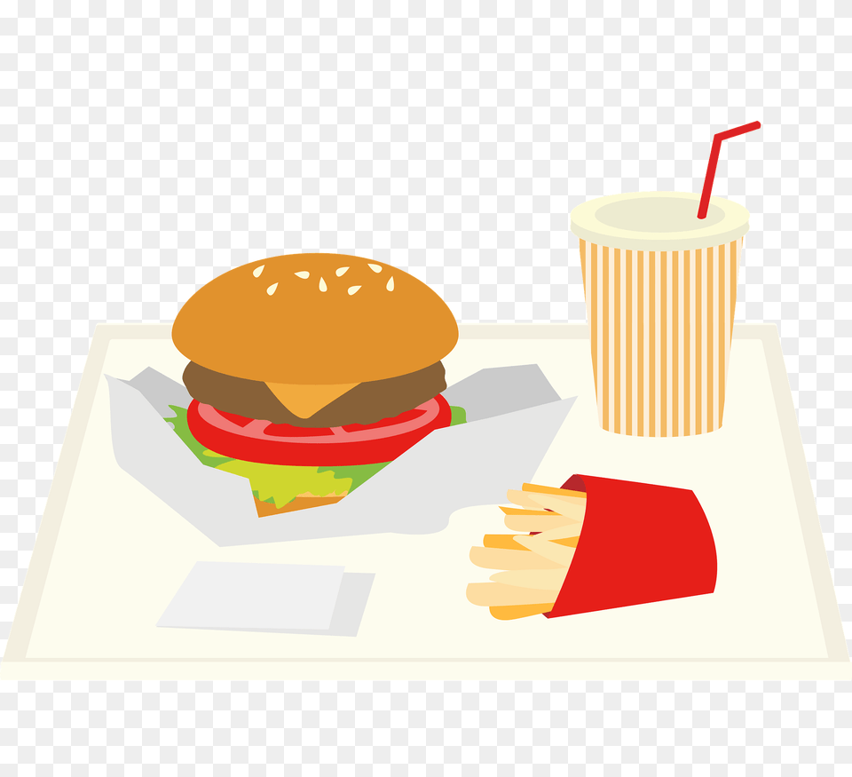 Cheeseburger French Fries And Soda Clipart, Burger, Food, Lunch, Meal Free Png