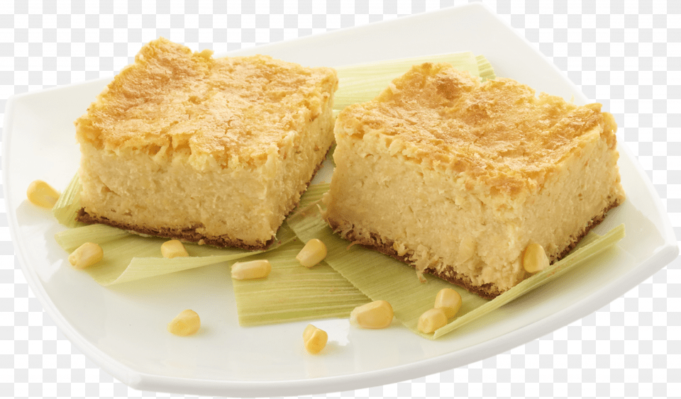 Cheesecake, Plate, Bread, Food, Cornbread Png Image