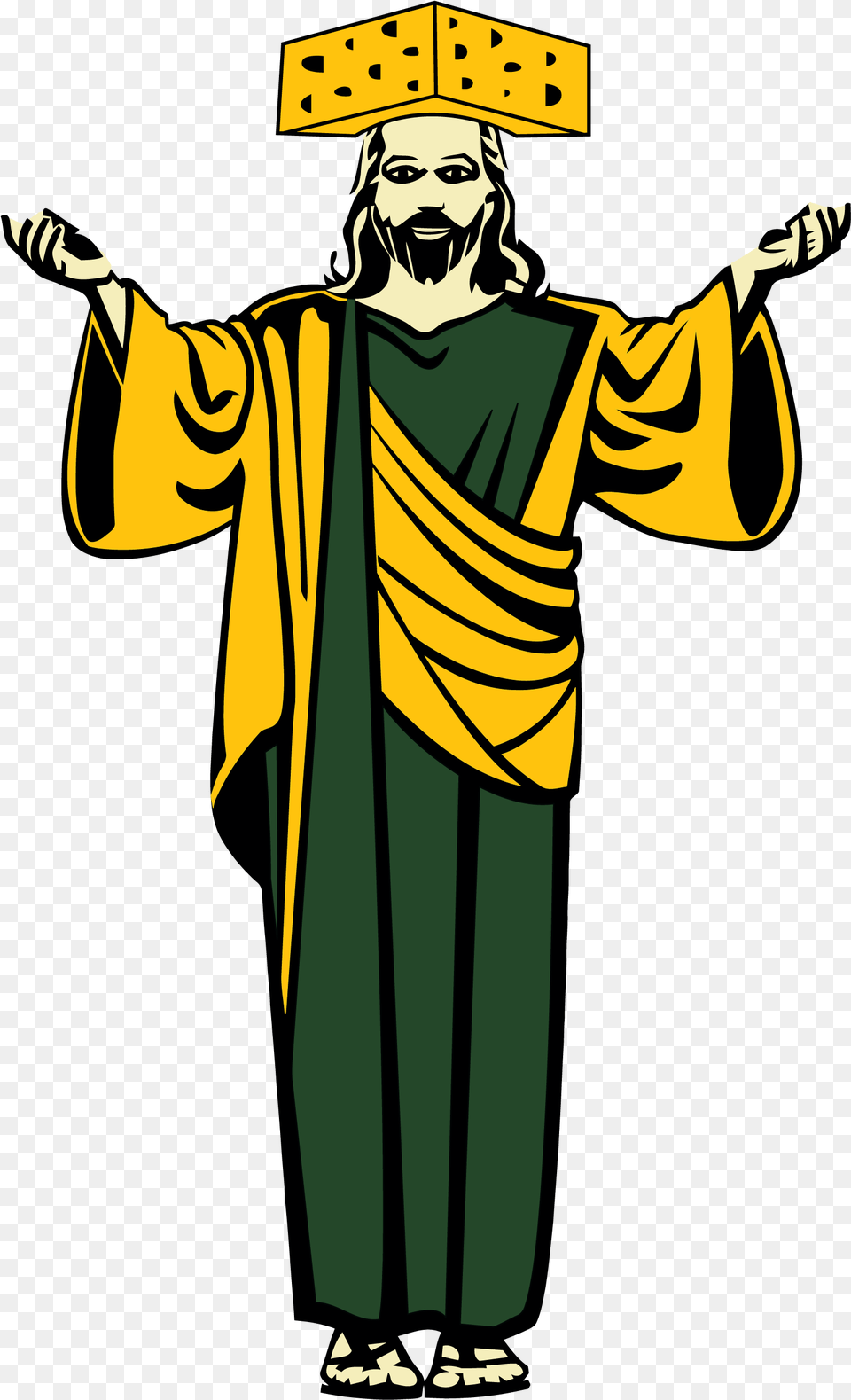 Cheesus Art Transparent 01 Cartoon, Graduation, People, Person, Face Free Png