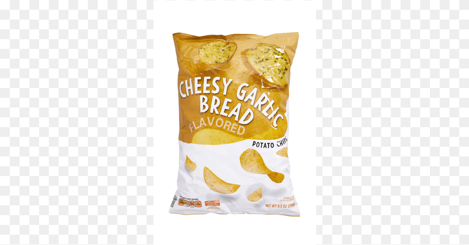 Cheesy Garlic Bread Potato Chips Potato Chip, Food, Ketchup, Snack Free Png