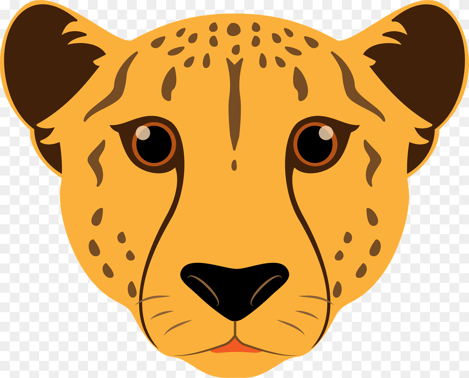 Cheetah Face Clipart, Animal, Mammal, Wildlife, Baby Free Png Download