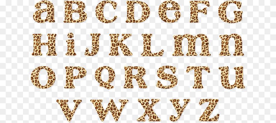 Cheetah Print Font Leopard Letters Transparent Background, Text, Alphabet Png Image