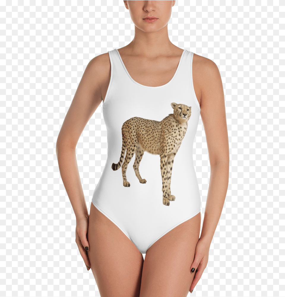 Cheetah Print One Piece Swimsuit Lesbian Swimsuits, Adult, Swimwear, Person, Woman Free Png Download
