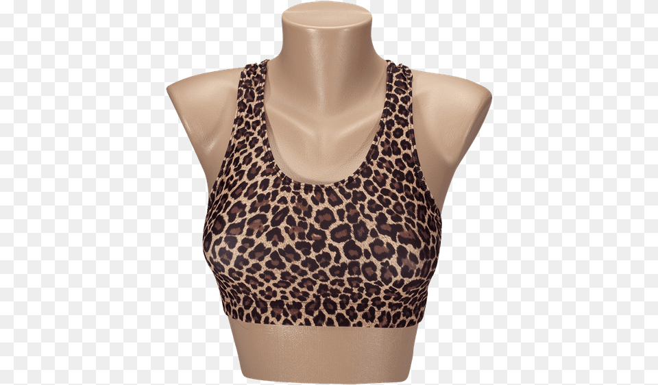 Cheetah Print Sports Bra Leopard Print, Blouse, Clothing, Lingerie, Underwear Free Png Download