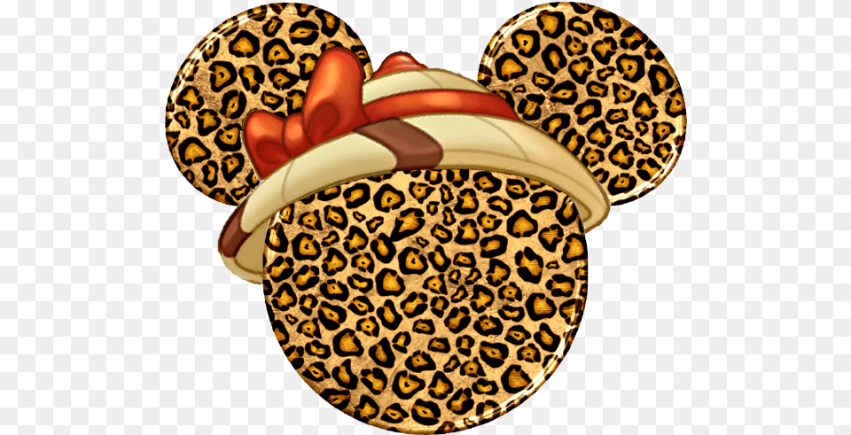 Cheetah Safari Print Minnie Mouse Counted By Tradewindsembroidery Minnie Mouse Cheetah Print, Accessories Free Png Download