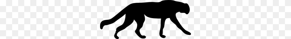 Cheetah Silhouette Clip Art, Gray Free Transparent Png