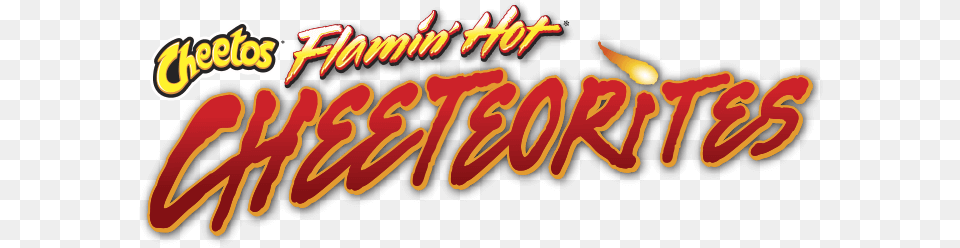 Cheeteorites Cheetos Flamin Hot Logo, Food, Ketchup, Text Free Transparent Png