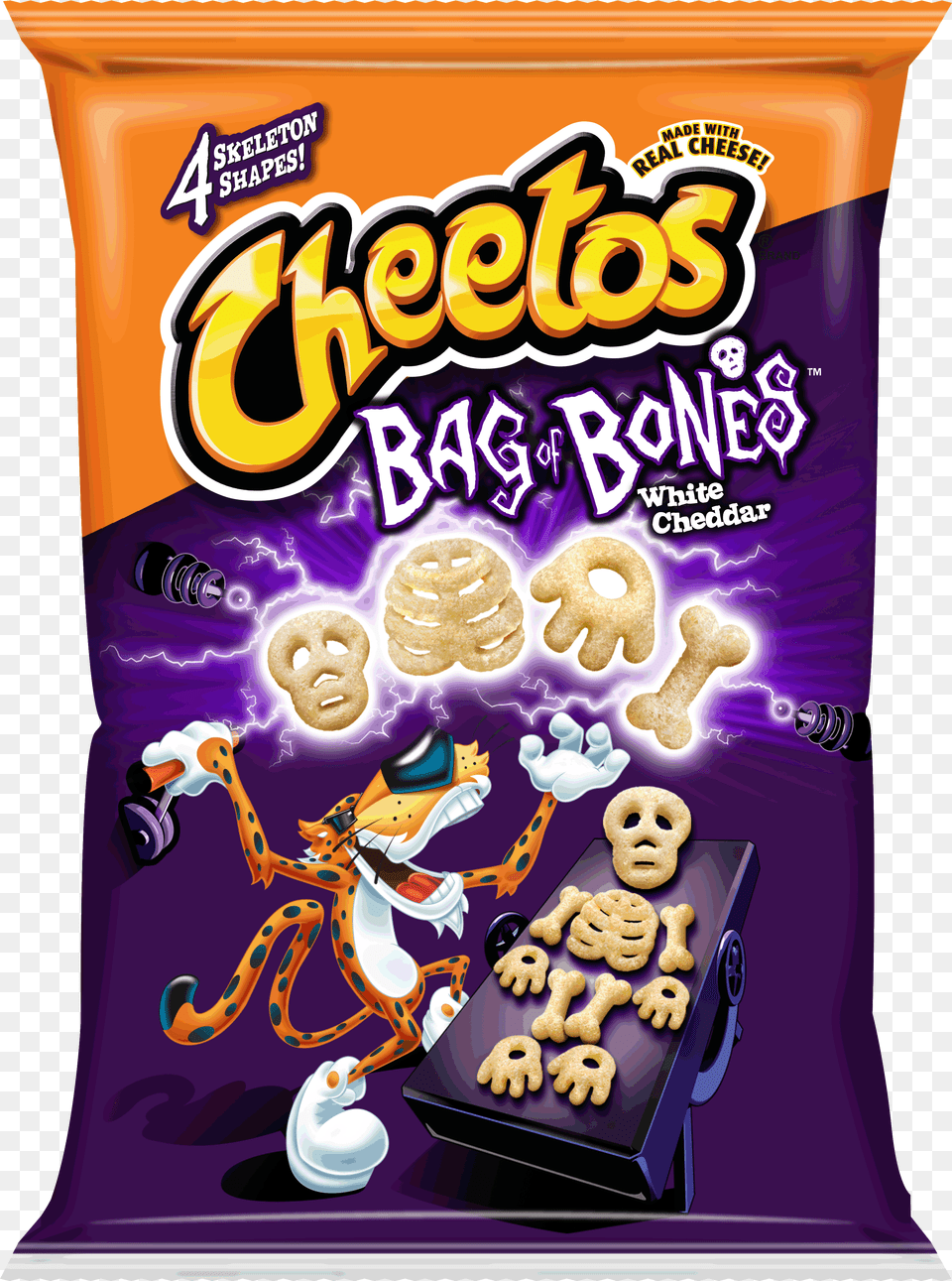 Cheetos Bag Homemade Halloween Glow In The Dark Cheetos Bag Of Bones, Food, Snack, Sweets Free Png