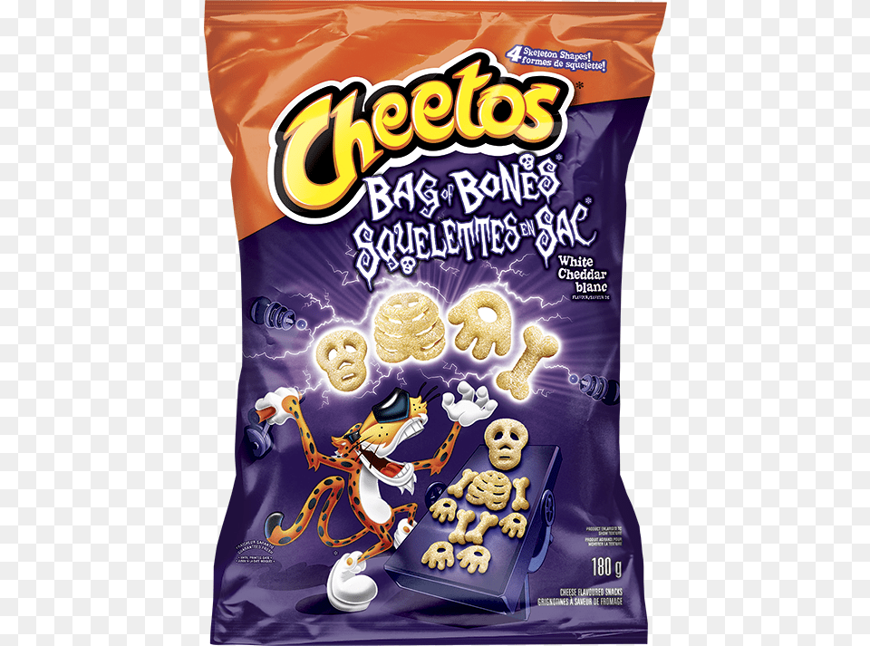Cheetos Bag Of Bones White Cheddar White Cheddar Cheetos Bones, Advertisement, Poster, Food, Snack Free Transparent Png