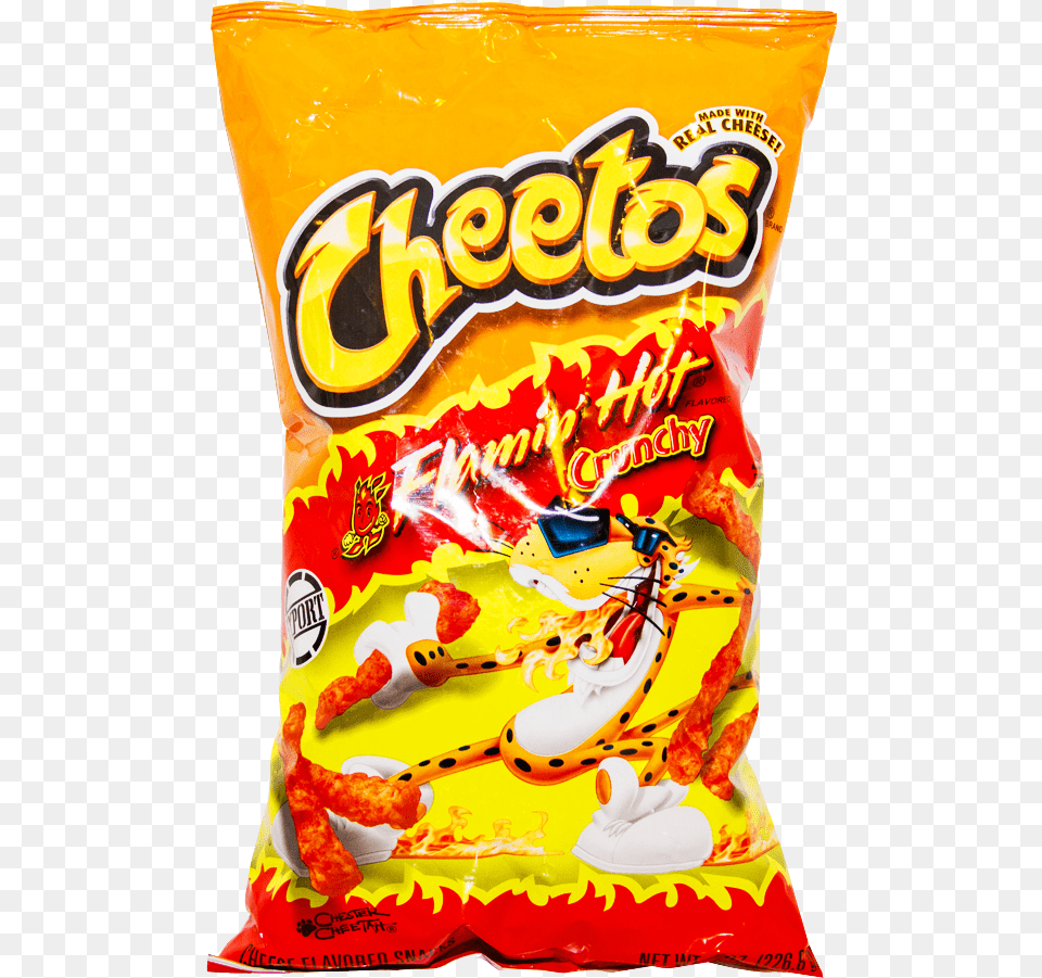 Cheetos Chips Flamin Hot Crunchy, Food, Snack, Sweets, Ketchup Png