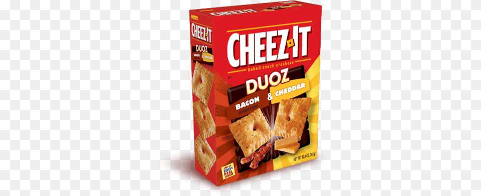 Cheez It Duoz Bacon Amp Cheddar Bacon And Cheddar Cheez Its, Bread, Cracker, Food, Ketchup Free Png