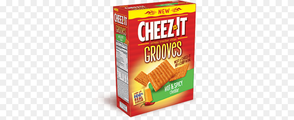 Cheez It Grooves Hot Amp Spicy Cheddar Cheez It Grooves, Bread, Cracker, Food, First Aid Png Image