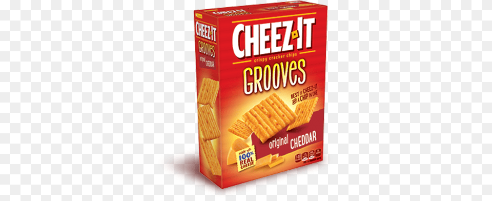 Cheez It Grooves Original Cheddar Cheez It Grooves, Bread, Cracker, Food, Snack Png Image