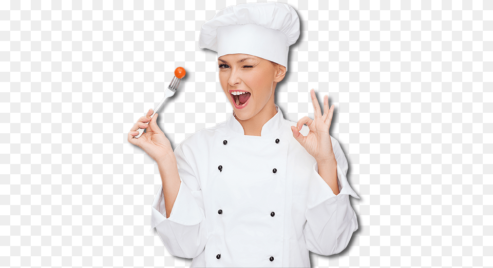 Chef, Cutlery, Adult, Female, Fork Png Image