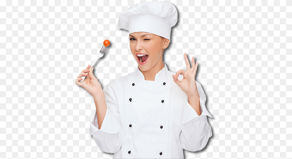 Chef, Cutlery, Adult, Female, Fork Free Transparent Png