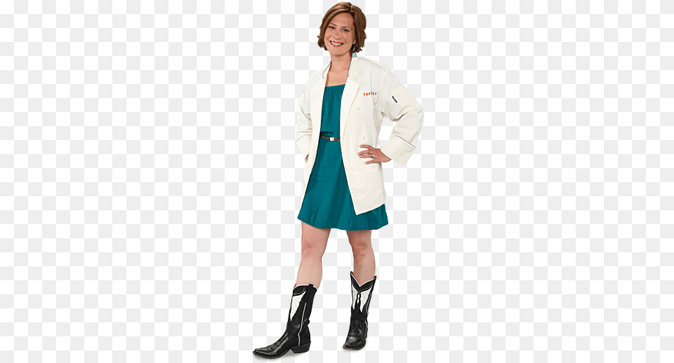 Chef And Tell With Kelly Liken Of Restaurant Kelly Kelly Liken Top Chef, Clothing, Sleeve, Long Sleeve, Lab Coat Free Png Download