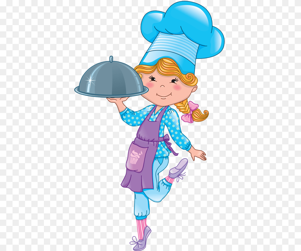 Chef Baby With Tray, Person, Face, Head, Book Free Png