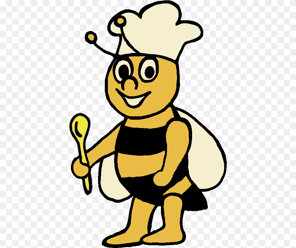 Chef Bee Cartoon, Person, Baby, Invertebrate, Insect Free Png Download