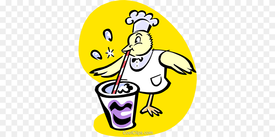 Chef Bird With Straw And Soda Royalty Vector Clip Art, Baby, Person Free Transparent Png