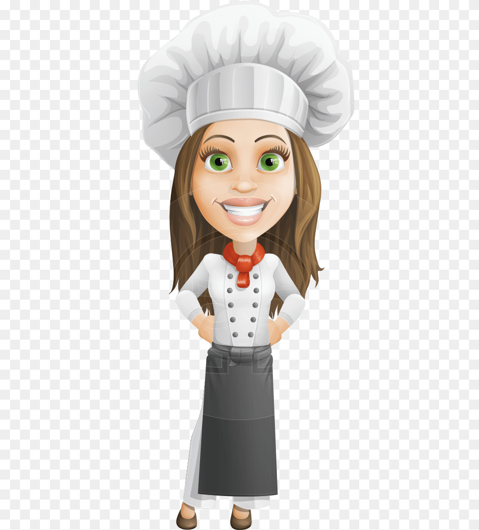 Chef Cartoon Female Cooking Female Chef Cartoon, Clothing, Hat, Person, Book Png
