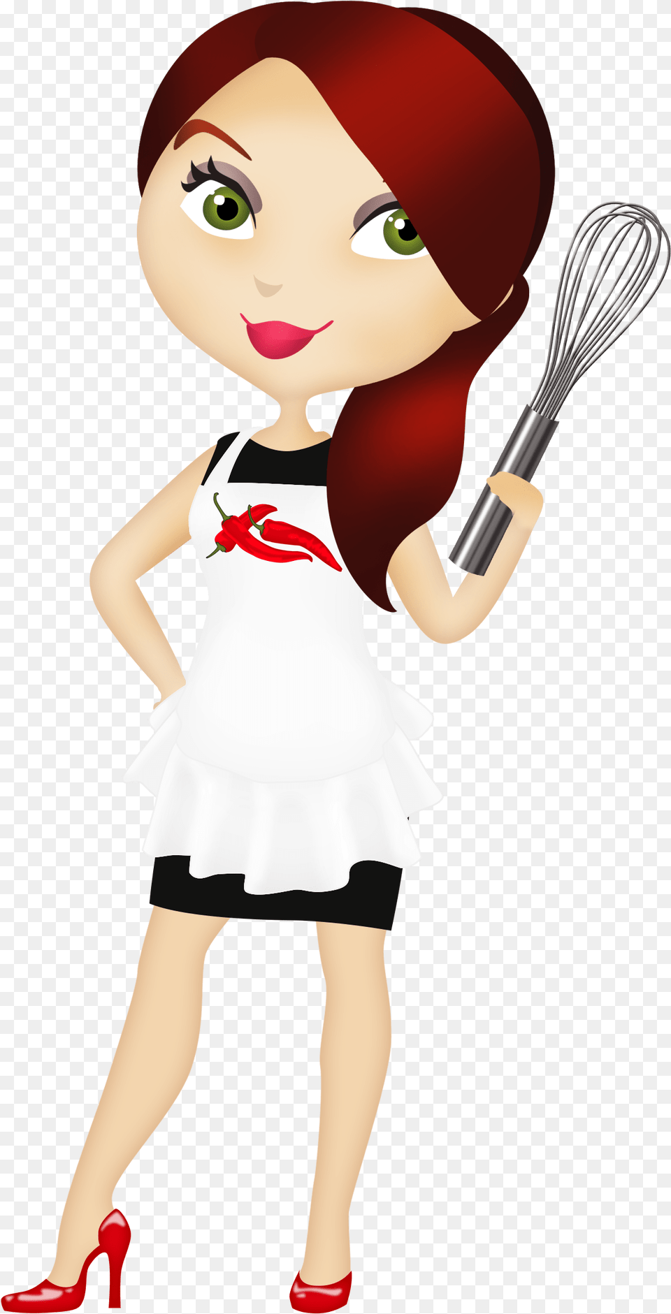 Chef Cartoon Girl Chef, Child, Person, Female, Footwear Png Image