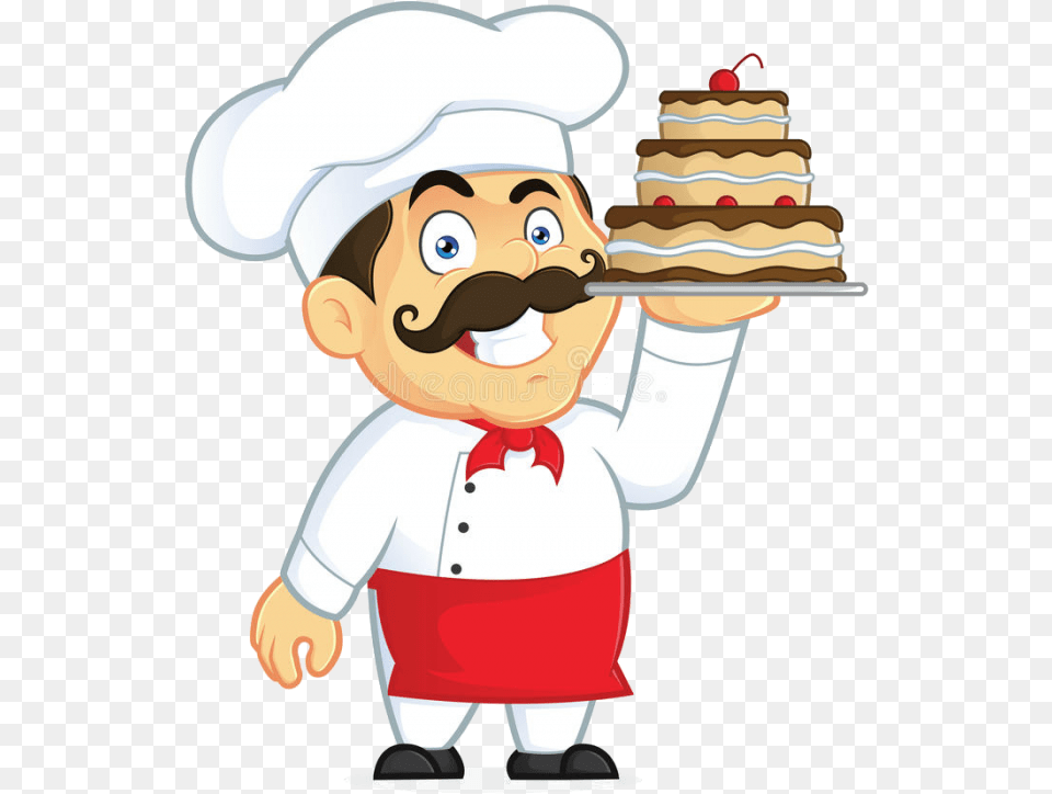 Chef Chocolate Cake Clipart Picture Cartoon Character, People, Person, Baby, Face Free Png