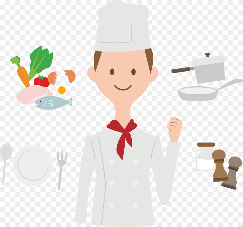 Chef Clipart, Spoon, Cutlery, Fork, Person Png