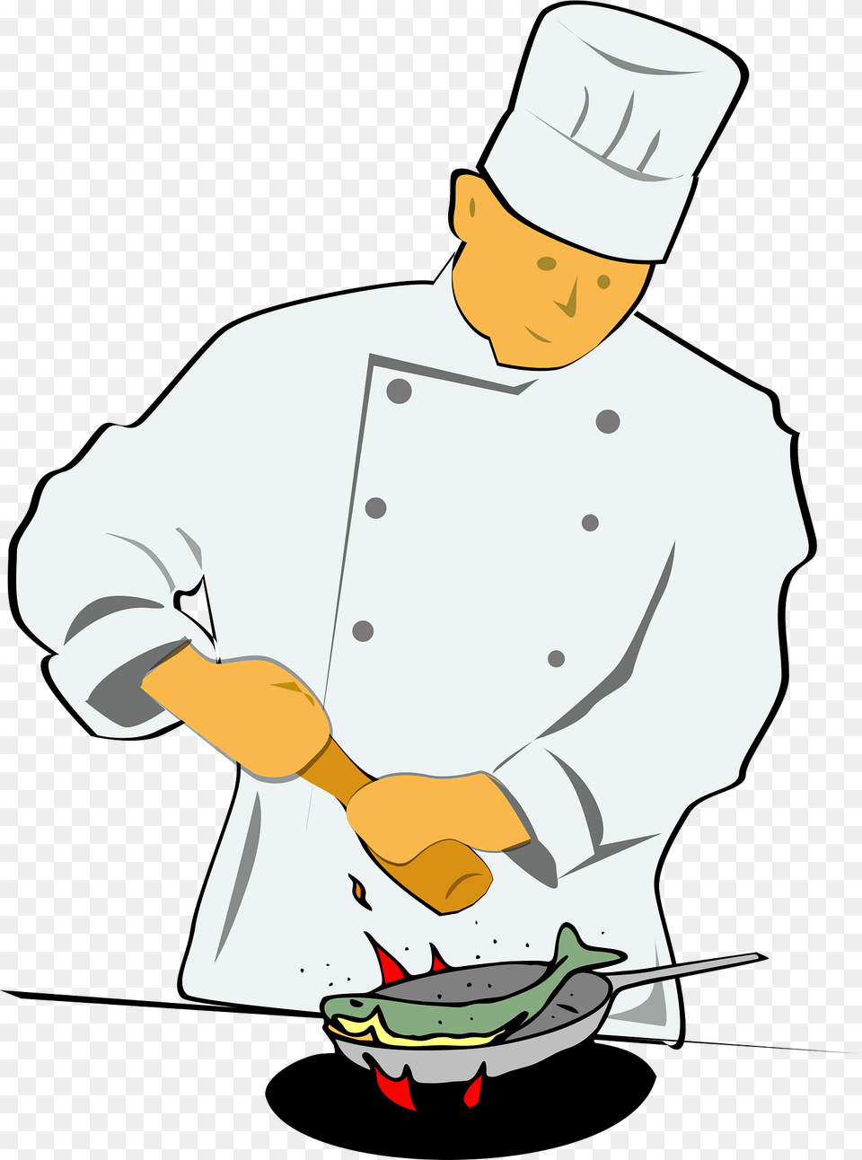 Chef Clipart, Person, Cooking Pan, Cookware, Man Free Png