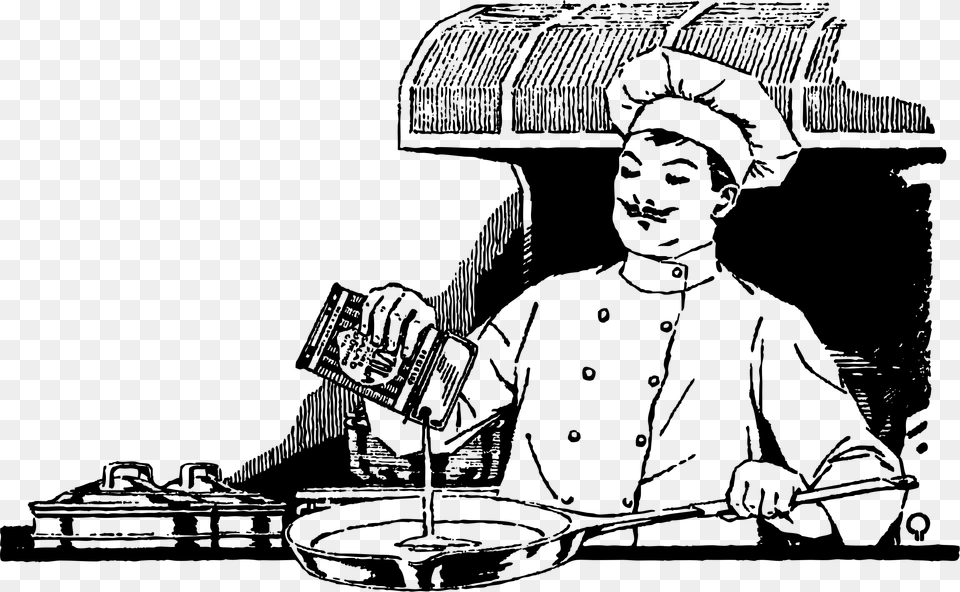 Chef Cooking Clip Arts Cooking Black And White, Gray Free Png Download