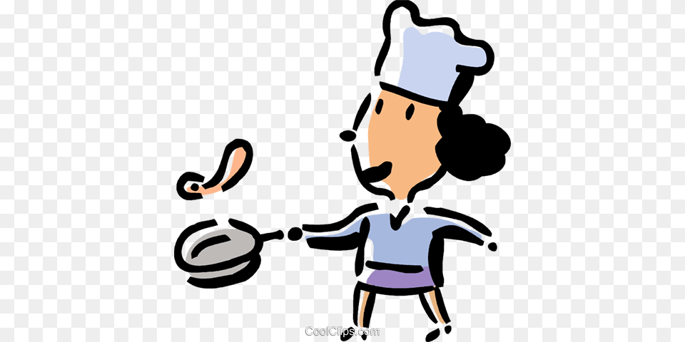 Chef Flipping An Omelet Royalty Vector Clip Art Illustration, Badminton, Person, Sport, Nature Free Transparent Png