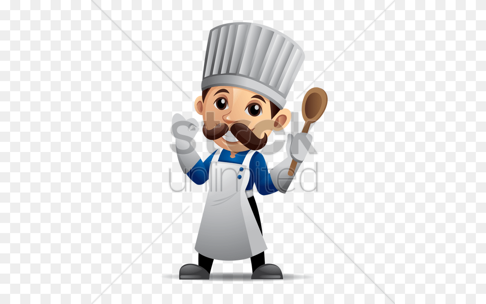 Chef Holding A Wooden Spoon With Okay Hand Sign Vector, Cutlery, People, Person, Baby Free Png Download