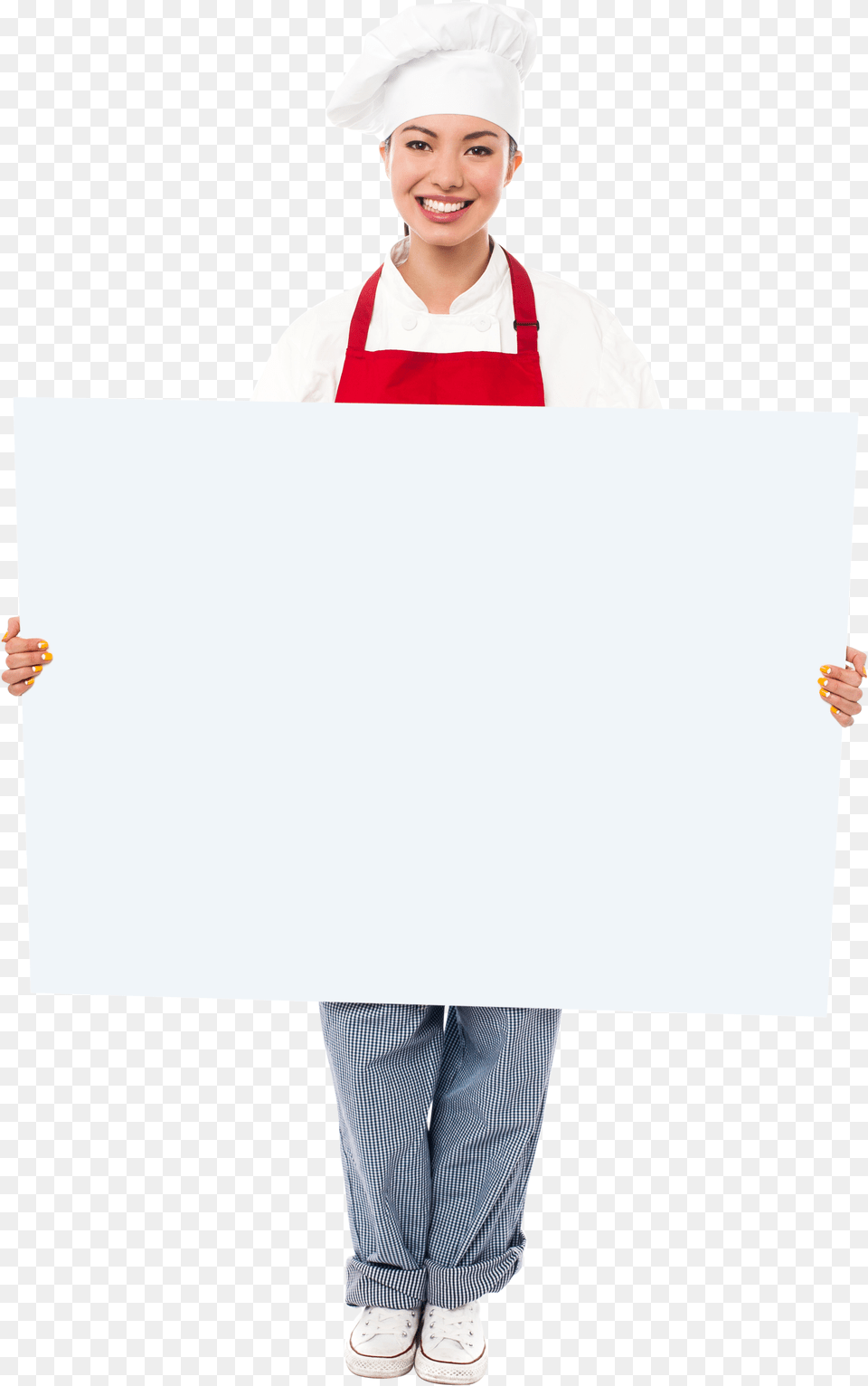 Chef Holding Banner Image Chef Holding Banner, Adult, Person, Woman, Female Free Transparent Png