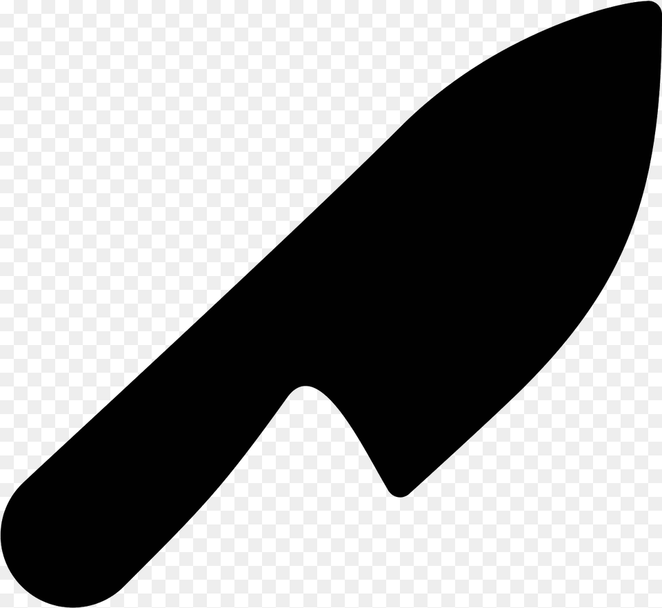 Chef Knife Icon, Gray Free Png